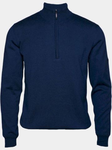 Backtee Windbreaker Sweater Windstopp Strick navy