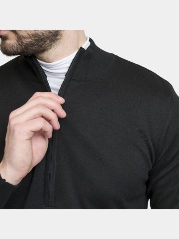 Backtee  Windbreaker Sweater Wind stop knitted black