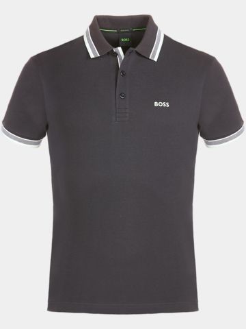 BOSS Paddy Halbarm Polo anthrazit