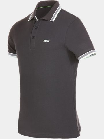 BOSS  Paddy Halbarm Polo anthrazit