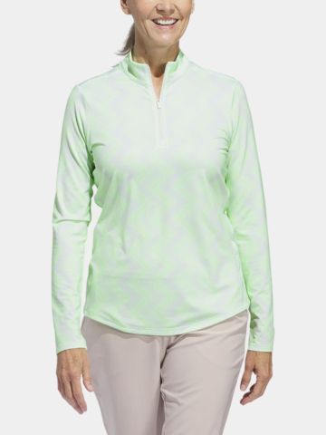 adidas ULT C PRT LS Stretch Unterzieher hellgrün