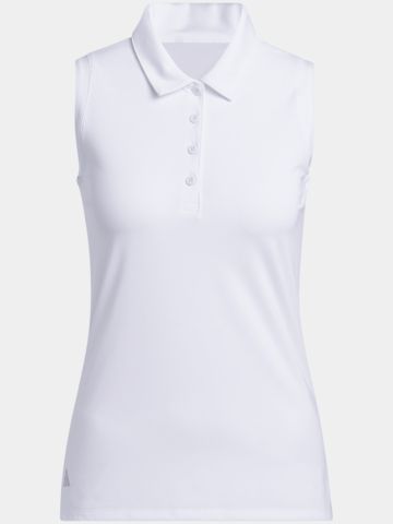 adidas Ultimate365 Solid Sleeveless ohne Arm Polo weiß
