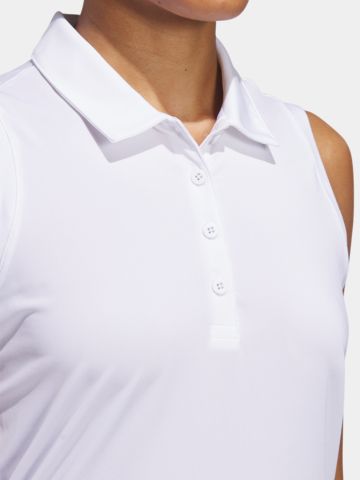 adidas  Ultimate365 Solid Sleeveless ohne Arm Polo weiß