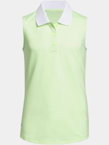 adidas Girls ohne Arm Polo hellgrün