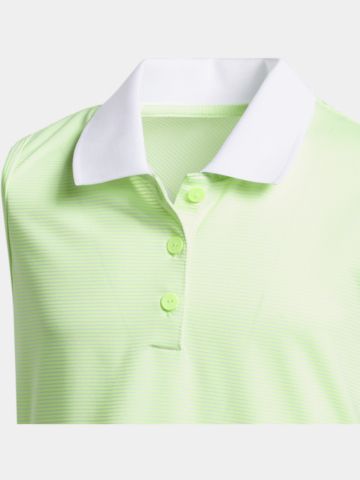 adidas Girls ohne Arm Polo hellgrün