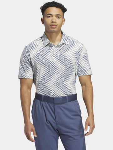 adidas Ultimate365 Allover Print Halbarm Polo hellgrün