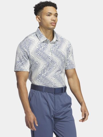 adidas Ultimate365 Allover Print Halbarm Polo hellgrün