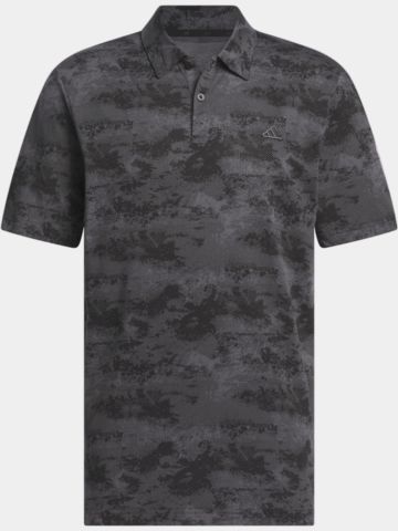 adidas Go-To Printed Mesh Halbarm Polo schwarz