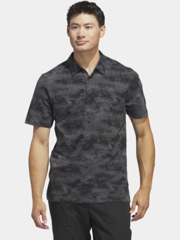 adidas Go-To Printed Mesh Halbarm Polo schwarz