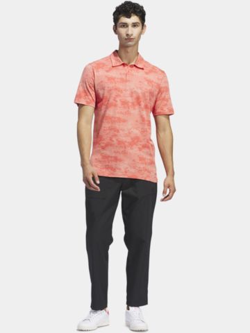 adidas Go-To Printed Mesh Halbarm Polo rot