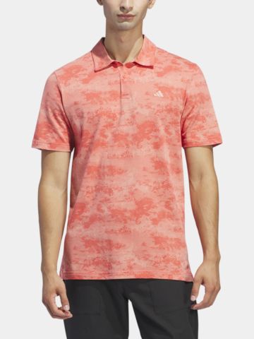 adidas Go-To Printed Mesh Halbarm Polo rot