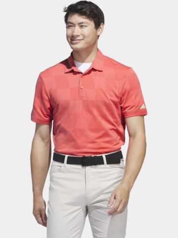 adidas Ultimate365 Textured Halbarm Polo rot