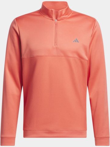adidas Ultimate365 Textured Quarter-Zip Top Stretch Midlayer rot