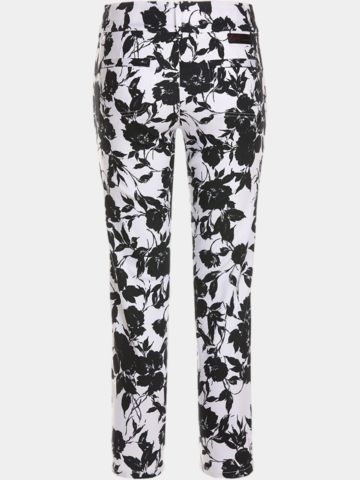Alberto LUCY-CR - WR Black & White Flowers 7/8 Hose schwarz