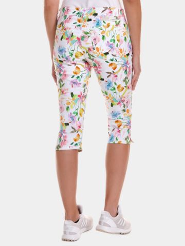 Alberto  Mona C - summer flowers Capri Hose mehrfarbig