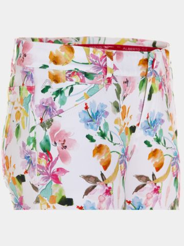 Alberto  Mona C - summer flowers Capri Hose mehrfarbig