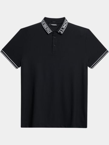 J.Lindeberg Austin Regular Halbarm Polo schwarz