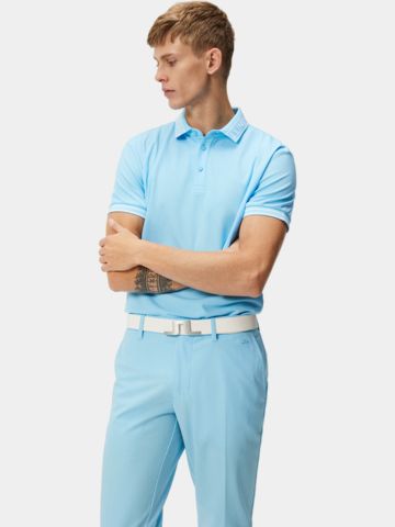 J.Lindeberg  Austin Regular Halbarm Polo hellblau