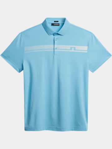 J.Lindeberg  Klas Regular Fit Golf Halbarm Polo hellblau