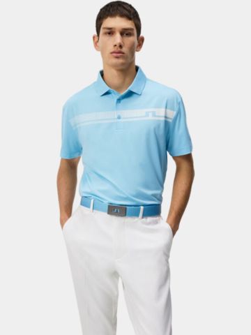 J.Lindeberg Klas Regular Fit Golf Halbarm Polo hellblau