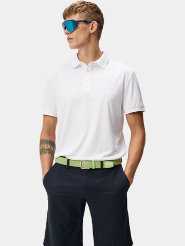 J.Lindeberg  KV Regular Fit Print Halbarm Polo weiß