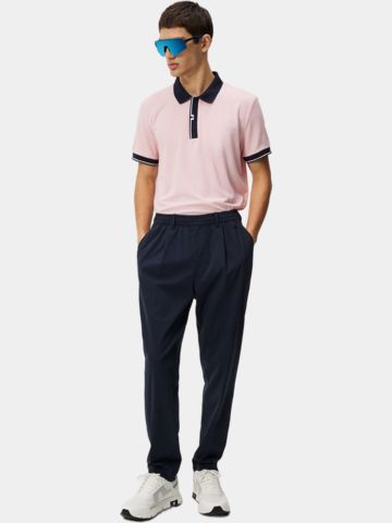 J.Lindeberg  Bay Slim Halbarm Polo rosa