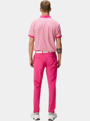 J.Lindeberg  Tour Tech Reg Fit Print Halbarm Polo pink