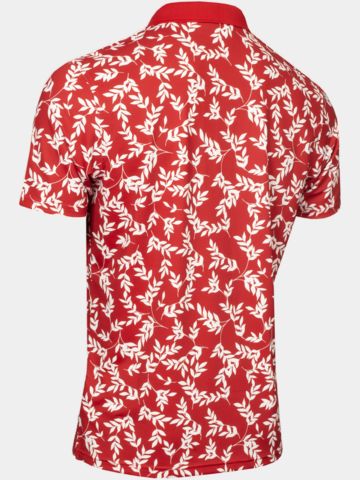 Calvin Klein LEAF PRINT Halbarm Polo rot