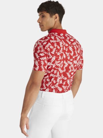 Calvin Klein  LEAF PRINT Halbarm Polo rot