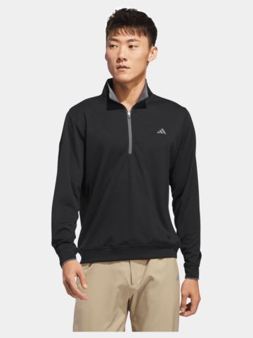 adidas Lightweight Half-Zip Top Stretch Midlayer schwarz