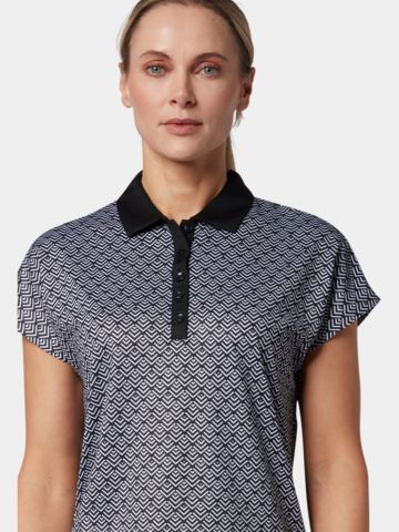 Callaway CHEV GEO Halbarm Polo schwarz