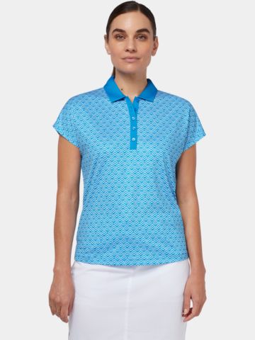 Callaway CHEV GEO Halbarm Polo blau