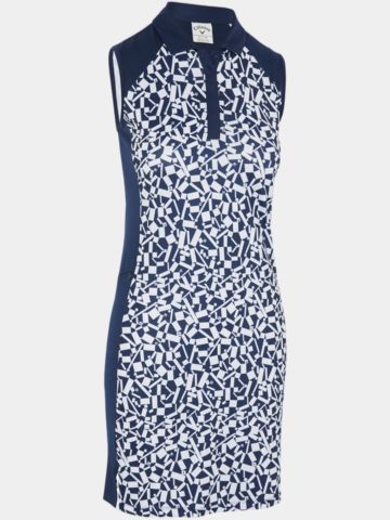 Callaway Two Tone Geo ohne Arm Kleid navy