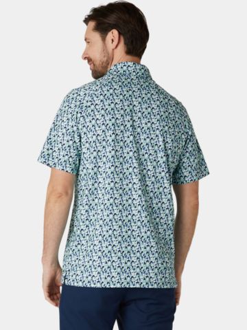 Callaway All-Over Abstract Golf Ball Halbarm Polo navy