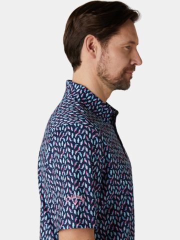 Callaway All over Birdie Halbarm Polo navy