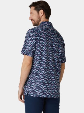 Callaway All over Birdie Halbarm Polo navy
