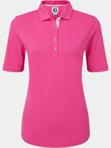 FootJoy Solid Halbarm Polo pink