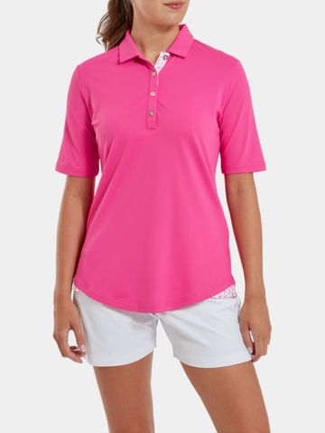 FootJoy Solid Halbarm Polo pink