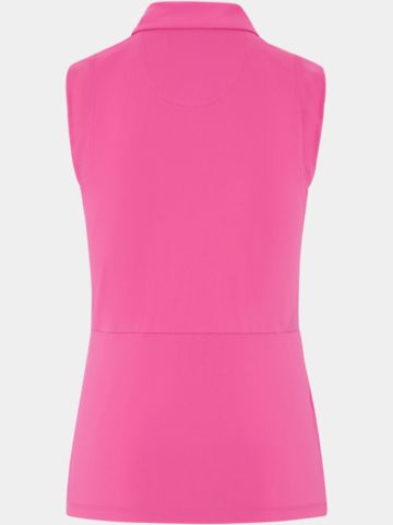 Penguin Zip Mesh Blocking ohne Arm Polo pink