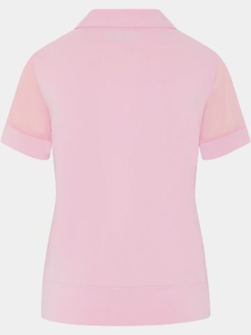 Penguin 1/2 Sleeve Mesh Blocked Halbarm Polo rosa