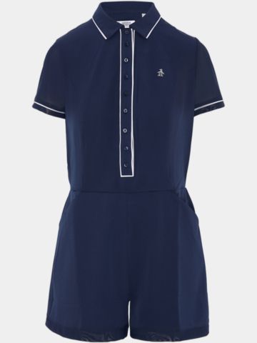 Penguin Veronica Romper with Mesh Sleeves Halbarm Kleid navy