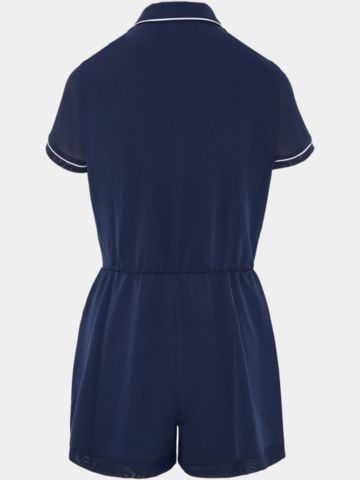 Penguin Veronica Romper with Mesh Sleeves Halbarm Kleid navy
