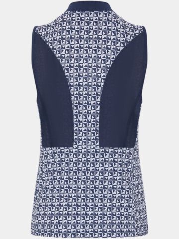 Penguin Geo Printed ohne Arm Polo navy