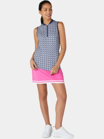 Penguin Geo Printed ohne Arm Polo navy