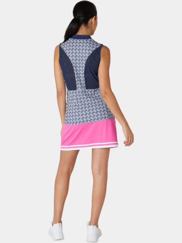 Penguin Geo Printed ohne Arm Polo navy