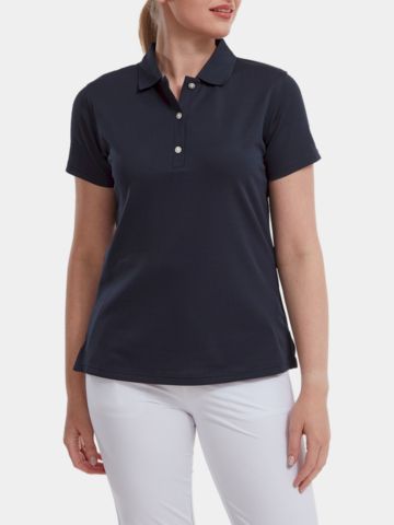 FootJoy Stretch Pique Solid Halbarm Polo navy