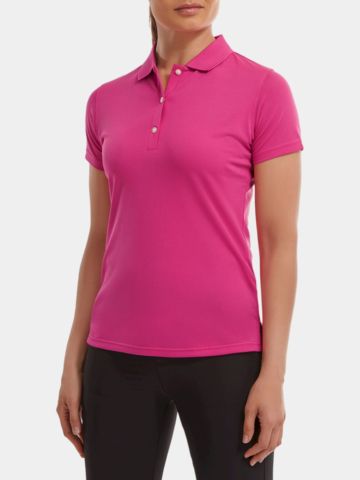 FootJoy Stretch Pique Solid Halbarm Polo pink