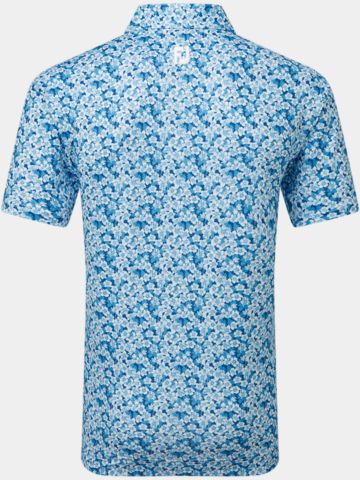 FootJoy Primrose Print Lisle Halbarm Polo hellblau