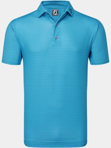 FootJoy Octagon Print Halbarm Polo türkis