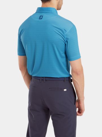FootJoy Octagon Print Halbarm Polo türkis